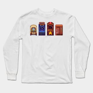 Stardew Valley Stardrop Saloon Arcade Games Long Sleeve T-Shirt